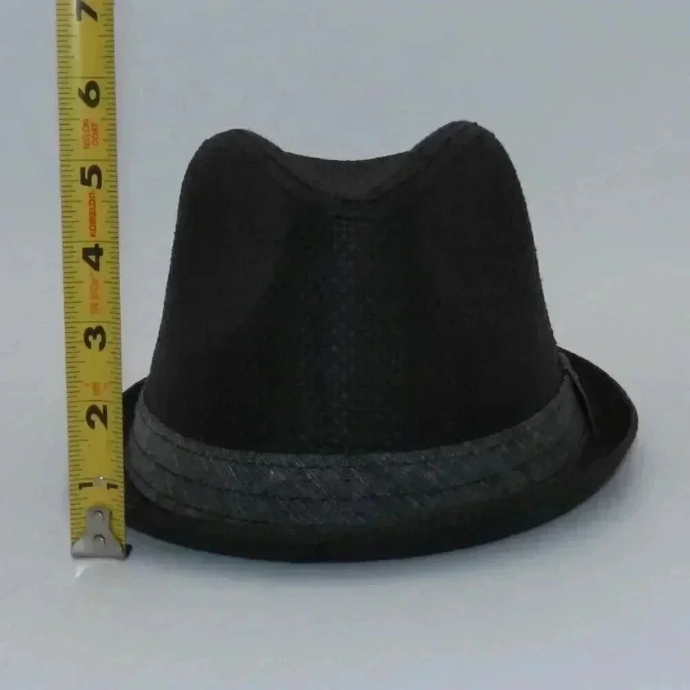 Levi's Men's Twill Band Fedora Hat Gray Woven Straw Paper S/M